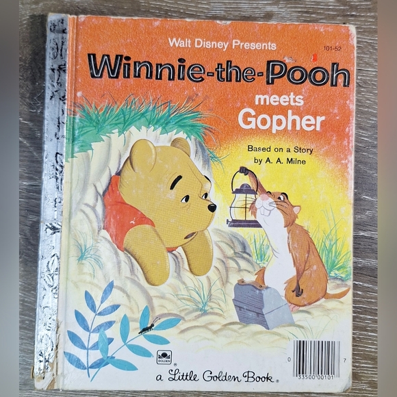 A Little Golden Book Disney Winnie the Pooh Meets Gopher Kids 1965 - Picture 1 of 4